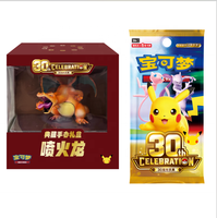 Coffret Cadeau Premium Pokémon TCG 30ème Anniversaire – Figurine Charizard Dracaufeu et Boosters de Cartes Jumbo Scellés à Collectionner