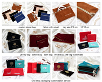 Pochette de luxe personnalisée en velours avec logo et nœud en ruban, petit sac d'emballage pour bijoux, maquillage, articles de toilette, cadeau, sac anti-poussière – Nouveauté !