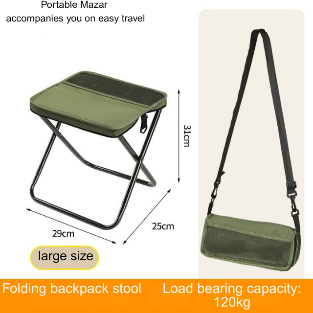 Green backpack stool large