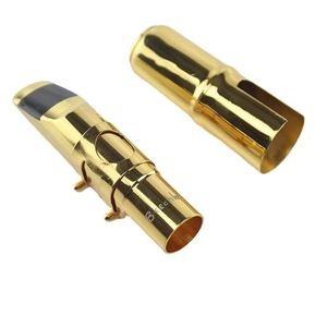 Embout <span class=keywords><strong>de</strong></span> saxophone alto en métal plaqué or, design haute performance pour un son et une projection améliorés, pour les performances live - Product Image 2