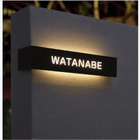 Plaque de Numéro de Maison LED Lumineuse, Plaque d'Adresse Extérieure Étanche, Panneau d'Adresse Moderne pour Maison