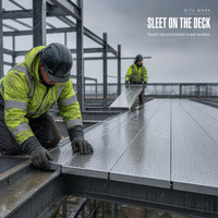 Système de coffrage métallique pour plancher, panneaux en acier galvanisé sans béton coulé, matériau de construction