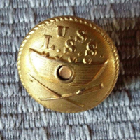 Kancing Logam Antik Khusus dari Paduan Seng Berlapis Emas, Kancing Logam Berukir USLSS Life Saving Service untuk Seragam Maritim Vintage, Mantel, dan Manset
