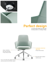 Chaise de bureau pivotante rembourrée de luxe pour hôtel, chambre, bureau, réglable en hauteur, pour la réception, le loisir, le travail, mobilier de chambre d'hôtel
