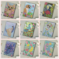 Carnet de notes 5D Diamond Painting avec kit de strass de forme spéciale Hibou, pour journal créatif DIY, cadeau d'art et d'artisanat