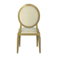 Chaise de salle à manger de restaurant en métal durable, design nordique de luxe, chaises de banquet de mariage avec pieds dorés, directement de l'usine