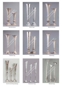 Urna floral moderna de acero inoxidable de color plateado, exhibición de mesa, flores secas, centro de mesa de boda de Navidad, hecho a mano - Product Image 5