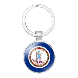 Llavero con Colgante de la Bandera de Texas de EE. UU. de Alta Calidad, Llavero con Colgante de Piedra Preciosa - Product Image 4