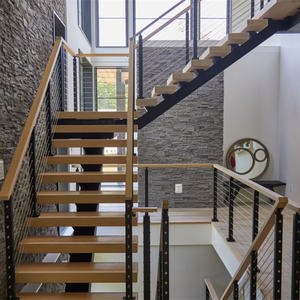 गुआंगज़ौ फैक्टरी पूर्वनिर्मित आधुनिक लक्जरी इनडोर धातु सीढ़ियों अनुकूलित मोनो स्टाफ़ सीधे सीढ़ी डिजाइन - Product Image 6