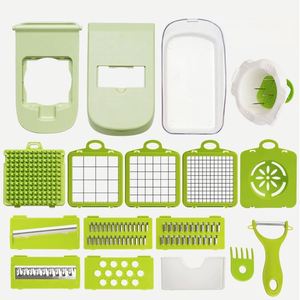 2025 Best Selling 17-in-1 Manual Handheld Multifunctional Vegetable Chopper Onion Cutter Fruits Slicer <b>Potatoes</b> Peeler <b>Container</b> - Product Image 5
