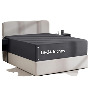 Nestl khách sạn sang trọng Vua Kích thước trang bị tấm tối màu xám thêm sâu túi siêu mềm dễ dàng phù hợp cho 18-24 <span class=keywords><strong>inch</strong></span> Nệm góc dây đai - Product Image 1