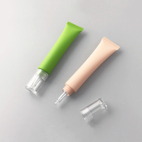 Petit Tube10ml 15ml 20ml Tube de crème cosmétique pour les yeux avec bouchon compte-gouttes en plastique blanc orange vert à presser