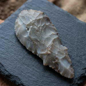Pointe de flèche en agate polie, forme libre, pierre de cristal, objet de collection artistique - Product Image 3
