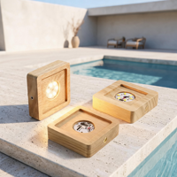 Appareil multimédia portable intelligent avec charge rapide étanche, idéal pour les voyages, le bureau, la maison et le divertissement, avec base en bois