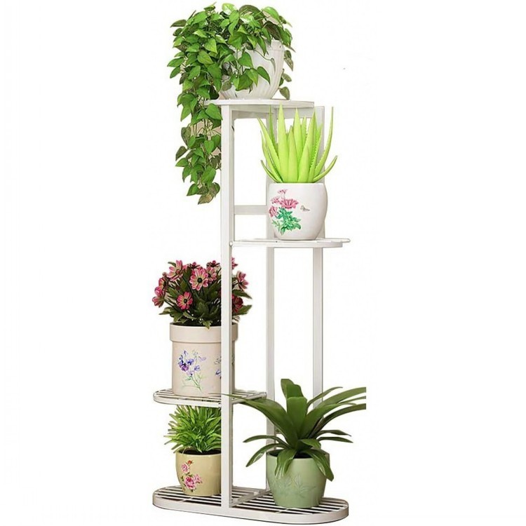 unho Metal Plant Stand Black: 4 Tier Flower Pot | Ubuy