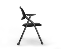 Chaise de formation ergonomique moderne en maille avec accoudoirs coulissants et roulettes pour salle de conférence et salle de classe
