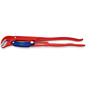 Clé à tuyaux KNIPEX 83 60 020 avec mâchoires en forme de S et réglage rapide, rouge, thermolaquée 560 mm - Product Image 1