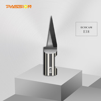 Lames de traînée Ecocam E12 E18 à tige ronde en carbure de tungstène, couteau de coupe oscillant tangential pour machines CNC numériques