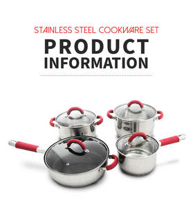 Artículo de cocina Juego de utensilios de cocina Cacerola de acero inoxidable Utensilios de cocina Ollas Juego de ollas y sartenes - Product Image 4