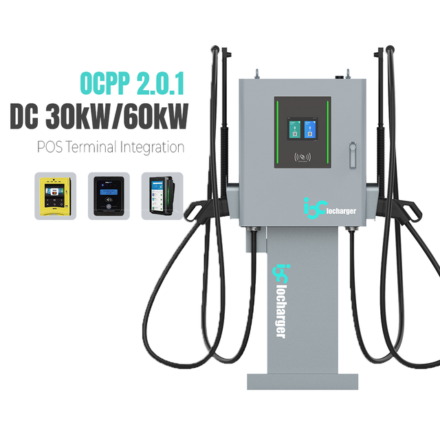 OCPP Cargador Auto Electrico DC Wallbox with Payment Terminal Commercial EV Charging Station