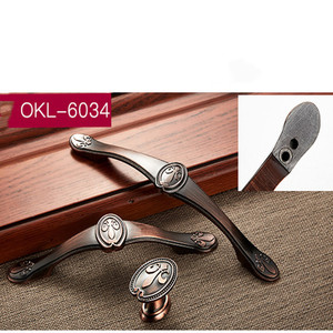 European Style Drawer Handles Zinc Alloy <b>Antique</b> Bronze Cabinet Door Hardware Bar Shape Durable - Product Image 5