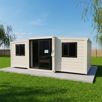 Maison Modulaire de Luxe en Conteneur 20 pieds Extensible Pliable Préfabriquée Design Moderne Salle de Bain Cour Installation Rapide Montage Facile