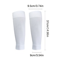 Ensemble de Cinq Pièces Chaussettes de Football Antidérapantes en Coton Mi-Mollet à Logo Personnalisé avec Protège-Tibias, Sangles de Sport, Chaussettes Molletières et Sac à Cordon