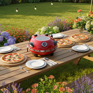 เตาอบพิซซ่าไฟฟ้า YIDA MHMF 9515 ขนาด 12 นิ้ว เตาอบพิซซ่าวงกลม เครื่องทำโรตี เตาอบพิซซ่าขนาดกะทัดรัด เตาอบพิซซ่า - Product Image 1