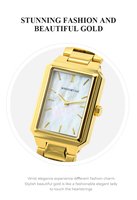 Montre à quartz pour femme, simple, carrée, de luxe, de haute qualité, avec cadran en acier inoxydable