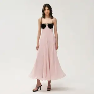 卸売カスタムシフォンスリップふくらんでいるウエディングドレス夏のパーティードレス女性エレガントな女性のイブニングドレス