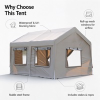 Tente de camping extérieure en chaume, auvent d'ombrage pour événements, stand publicitaire, abri de pluie, accessoires avec renfort en maille d'acier