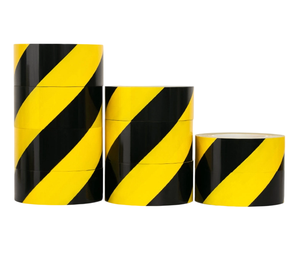 Customize <strong>PVC</strong> Warning Vinyl Floor Marking Lane Safety Line Waterproof Strong Adhesive Black Yellow Color Hazard Caution <strong>Tape</strong> - Product Image 1