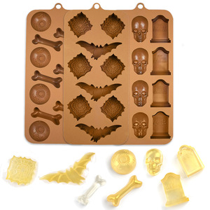 <span class=keywords><strong>Moule</strong></span> en Silicone transfrontalier FCM pour <span class=keywords><strong>Halloween</strong></span> citrouille bouteille de vin coeur chocolat fruits gommeux Vampire dents <span class=keywords><strong>gâteau</strong></span> outils produit - Product Image 4
