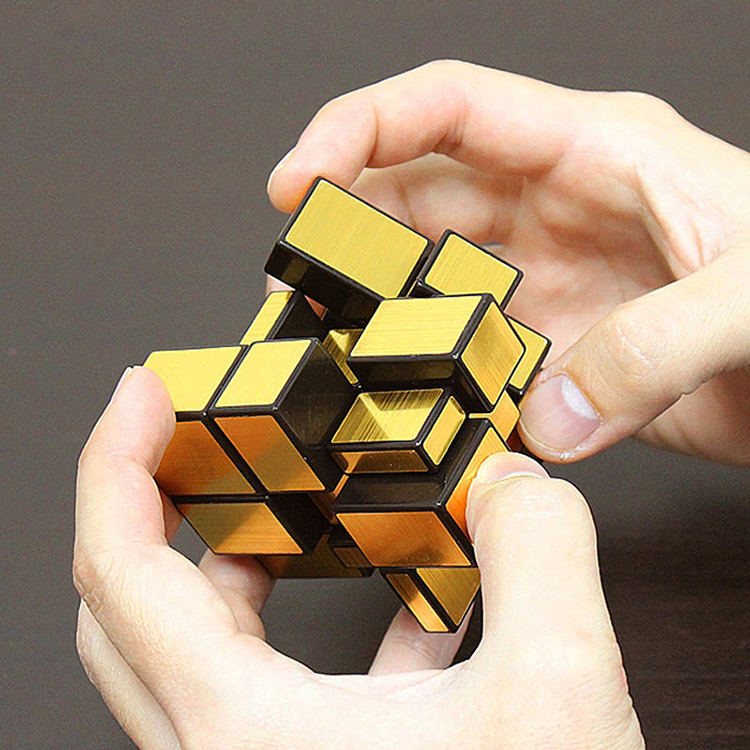 Custom 3x3x3 magic mirror cube 3D magic cube mirror shaped speed puzzle cubes