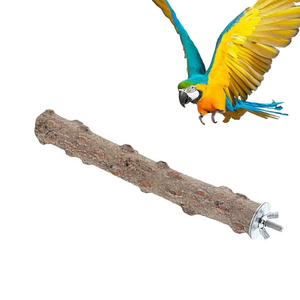 Support en bois de poivre pour perroquets, jouet à mâcher et plateforme de cage pour oiseaux, pour le nettoyage des griffes et la ponçage des becs, adapté aux perruches et autres oiseaux. - Product Image 1