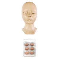 Tête de Mannequin de pratique pour les cils, outil de maquillage pour les yeux, 11 pièces