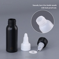 Bouteille en plastique souple PE Ecannal de 100 ml avec bouchon à vis et joint pour parfums, huiles capillaires, adhésifs et encres