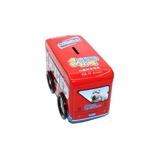 รถบัสขนาดเล็กรูปร่างดีบุกธนาคารเหรียญที่กำหนดเองPiggy Bank<span class=keywords><strong>ล้อ</strong></span> - Product Image 5