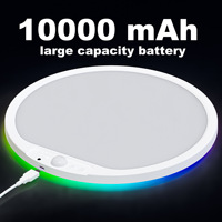 Plafonnier LED sans fil rechargeable 10000 mAh moderne pour placard, couloir, chambre avec détecteur de mouvement sans fil intégré
