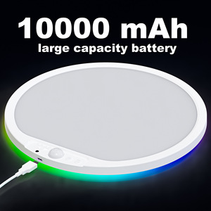 <span class=keywords><strong>Plafonnier</strong></span> <span class=keywords><strong>LED</strong></span> sans fil rechargeable 10000 mAh moderne pour placard, couloir, chambre avec détecteur de mouvement sans fil intégré - Product Image 6