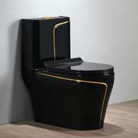 Cuvette de toilette sanitaire en céramique multicolore série or pour salle de bains de style européen