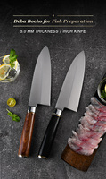 Couteaux de chef japonais en acier Damas, lame en résine, forgés à la main, finition haute brillance, ambidextres, 6-7,9 pouces, couteaux à éplucher extra-longs