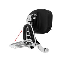 Sissy bar de moto réglable multifonctionnel, dossier conducteur et passager, noir chromé, compatible avec Harley Davidson Street 750 15-2020