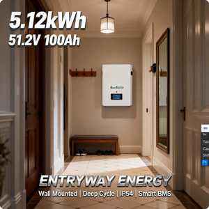 Batterie solaire 48V 51.2V 100Ah 5kWh pour système solaire hybride, montage mural - Product Image 6