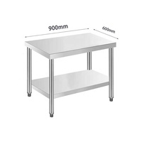 Pengiriman Cepat Meja Kerja Dapur Stainless Steel 201 Komersial Tahan Korosi Kapasitas Berat Desain Modular untuk
