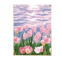 Lu Hua Art – 30 tableaux numériques modernes de roses florales, peints à la main, en bois massif, pour e-commerce et dropshipping