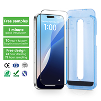 Kit d'installation anti-poussière en verre trempé HD de qualité supérieure pour iphone 16 17 Pro Max