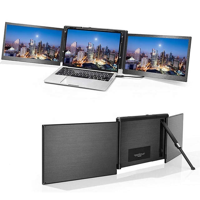 OFIYAA Wholesale P2 Pro Dual Screen for Laptop 13.3 Inch One Cable USB Triple Display Monitor  Portable Extender