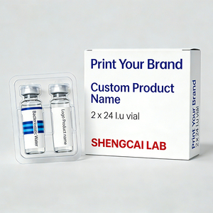 Caja Plana Brillante con Impresión Personalizada para Envases de Viales Pequeños, Caja para 1 o <span class=keywords><strong>2</strong></span> Paquetes de Viales de 3 ml con Etiquetas, Bandeja de Plástico para Guardar Viales de <span class=keywords><strong>2</strong></span> ml - Product Image 1