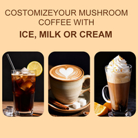 Marque Blanche Poudre de Complexe de Champignons 7 en 1 Biologique Reishi Crinière de Lion et Café Instantané aux Champignons 5 en 1